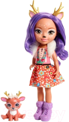 

Кукла с аксессуарами Mattel, Enchantimals с питомцем / FRH51/FRH54