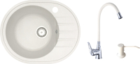 

Мойка кухонная со смесителем БелЭворс, New Lux L + смеситель W59171 + дозатор 7L405H