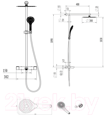 

Душевая система Villeroy & Boch, Embrace Plus TVS1083000261