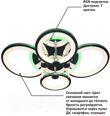 Потолочный светильник Natali Kovaltseva Innovation Style 83024 (хром)