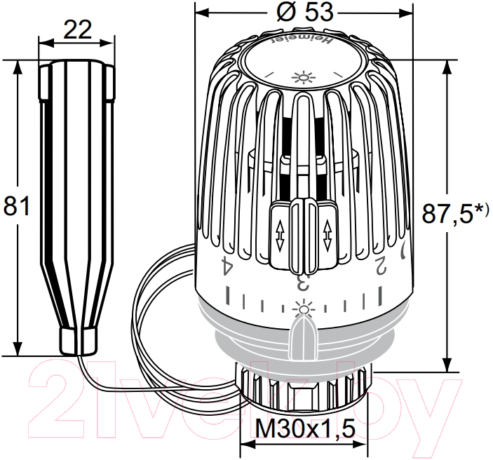 Головка термостатическая IMI Hydronic Engineering 6002-00.500