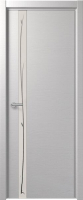 Дверь межкомнатная Deform H2 ДО 60x200 (дуб французский сильвер/стекло белое с рисунком) - 