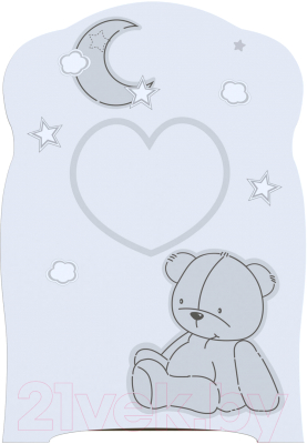 Детская кроватка VDK Bear And Moon маятник и ящик (белый)