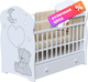 Детская кроватка VDK Bear And Moon маятник и ящик (белый) - 