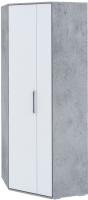 Шкаф SV-мебель Грей Д угловой (цемент светлый/белый) - 