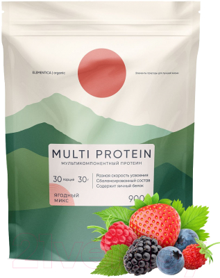 Протеин Elementica Organic Multi Protein / EM004 (900гр, ягодный микс)