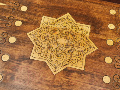 Изображение товара Набор настольных игр Mirzoyan Золотой узор 4 / am041 (резные)