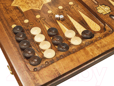 Изображение товара Набор настольных игр Mirzoyan Золотой узор 4 / am041 (резные)