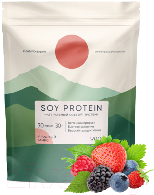 Протеин Elementica Organic Soy Protein / ES004 (900гр, ягодный микс)