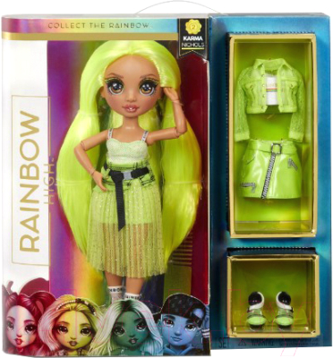 

Кукла с аксессуарами Rainbow High, Карма Николс / 572343EUC