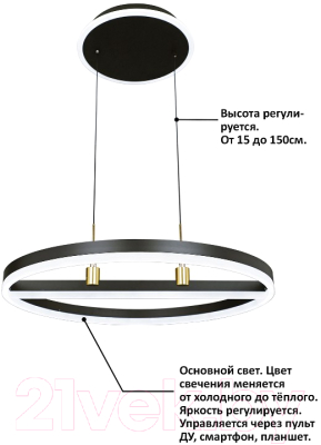 Потолочный светильник Natali Kovaltseva High-Tech Led Lamps 82048 (черный)