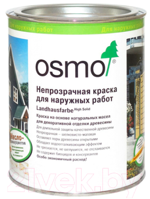 

Краска Osmo, Зеленый, Непрозрачная для наружных работ