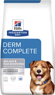 Сухой корм для собак Hill's Prescription Diet Derm Complete / 605870 (12кг)