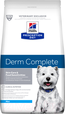 

Корм для собак Hill's, Prescription Diet Derm Complete Mini / 605540