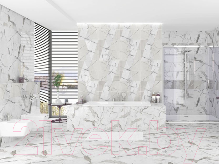 Бордюр Kerlife Arabescato Bianco (75x630) — фото 2