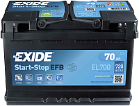 Автомобильный аккумулятор Exide ECM EL700 (70 А/ч) - 