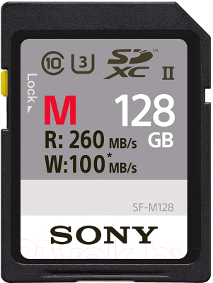 Карта памяти Sony SD UHS-II U3 128ГБ (SF-M128)