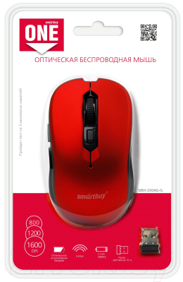Мышь SmartBuy One 200AG / SBM-200AG-R (красный)