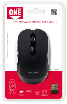 Мышь SmartBuy One 200AG / SBM-200AG-K (черный)