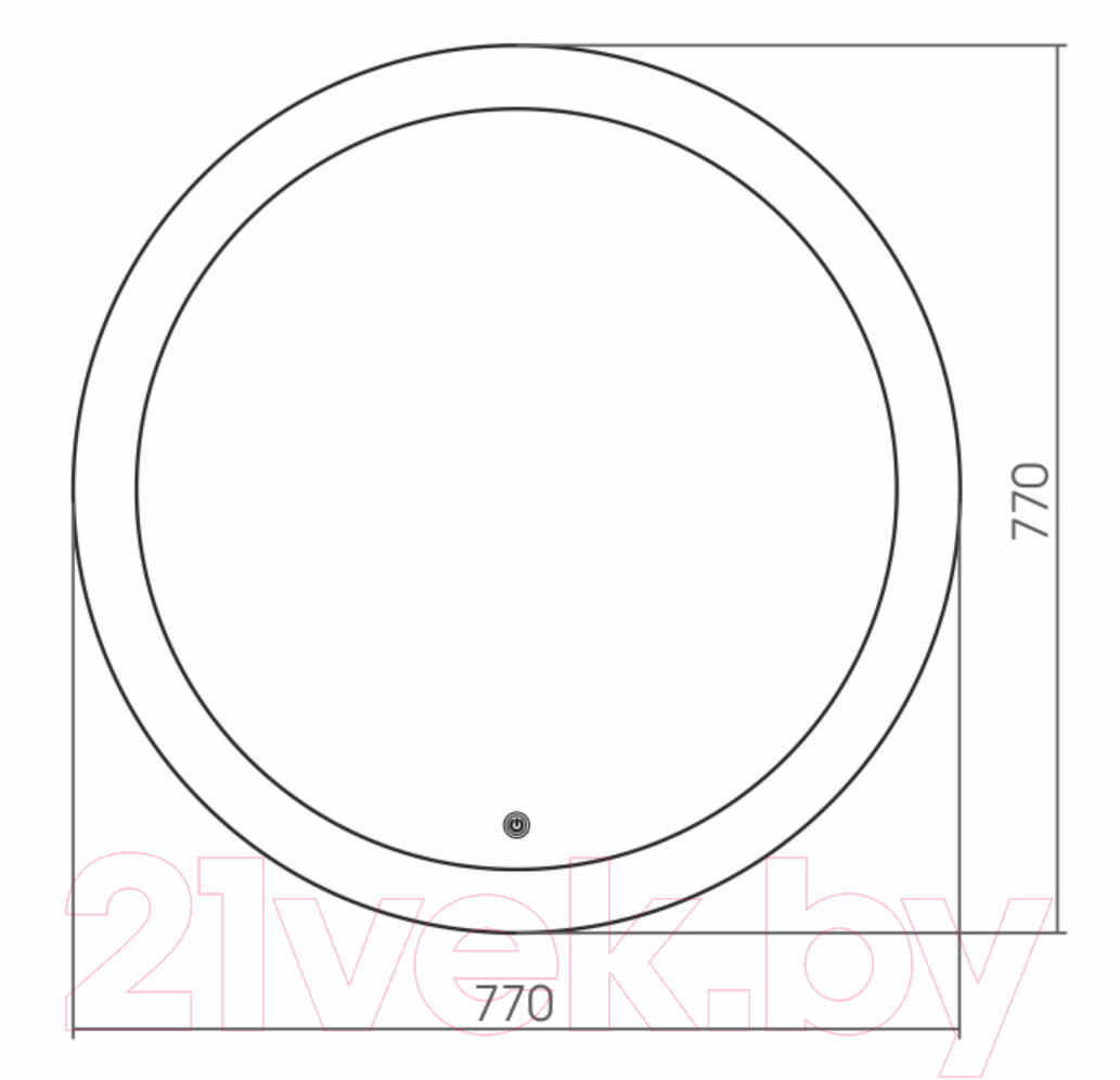 Зеркало Aquanika Round AQR7777RU37