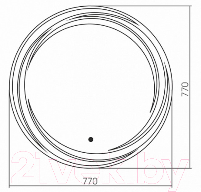 Зеркало Aquanika Round AQR7777RU34