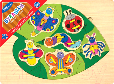 

Развивающая игрушка Step Puzzle, Веселая шнуровка. Букашки / 89504