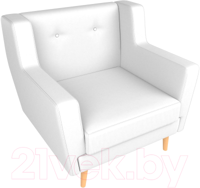 Кресло мягкое Mebelico Брайтон 279 / 108884 (экокожа, белый)