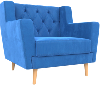 Кресло мягкое Mebelico Брайтон Люкс 280 / 108891 (велюр, голубой) - 