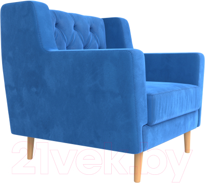Кресло мягкое Mebelico Брайтон Люкс 280 / 108891 (велюр, голубой)