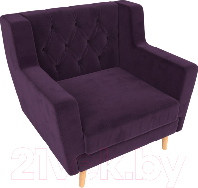 Кресло мягкое Mebelico Брайтон Люкс 280 / 108895 (велюр, фиолетовый)