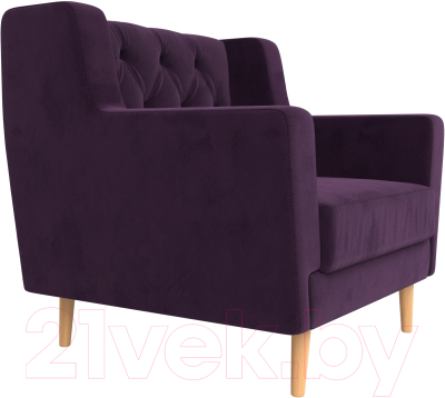 Кресло мягкое Mebelico Брайтон Люкс 280 / 108895 (велюр, фиолетовый)
