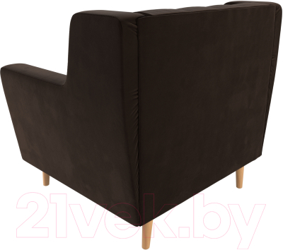 Кресло мягкое Mebelico Брайтон Люкс 280 / 108901 (микровельвет, коричневый)