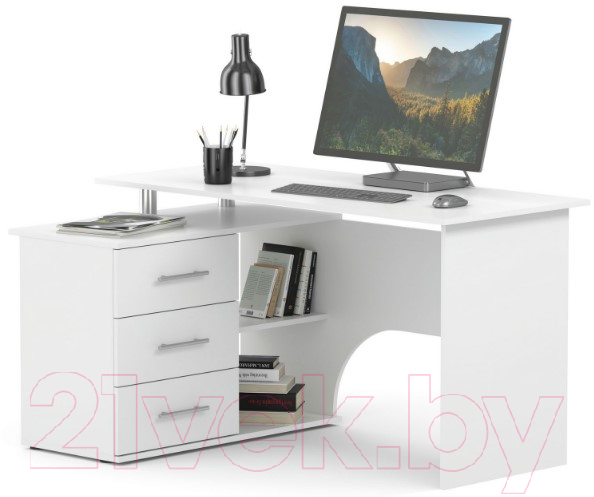 Компьютерный стол Сокол-Мебель КСТ-09Л (белый)