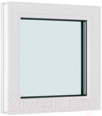Окно ПВХ Brusbox Одностворчатое Глухое 2 стекла (500x500x60)