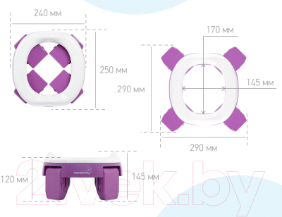 Дорожный горшок Roxy-Kids HandyPotty / HP-250M (фиолетовый)