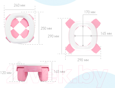 Дорожный горшок Roxy-Kids HandyPotty / HP-255E (розовый)