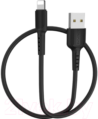 Кабель Borofone BX16 USB Lightning (1м, черный)