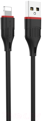 Кабель Borofone BX17 USB Lightning (1м, черный)