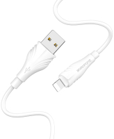 Кабель Borofone BX18 USB Lightning (1м, белый) - 