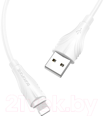 Кабель Borofone BX18 USB Lightning (1м, белый)