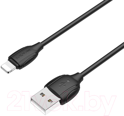 Кабель Borofone BX19 USB Lightning (1м, черный)