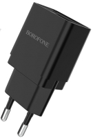 Зарядное устройство сетевое Borofone BA19A 1USB (черный) - 