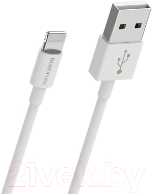 Кабель Borofone BX22 USB Lightning (белый)