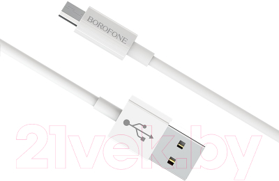 Кабель Borofone BX22 USB micro (белый)