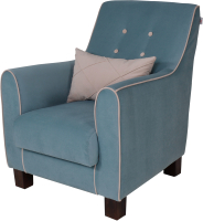 Кресло мягкое Mablos Адонис (бирюзовый/бежевый кант Newtone Aqua Blue) - 
