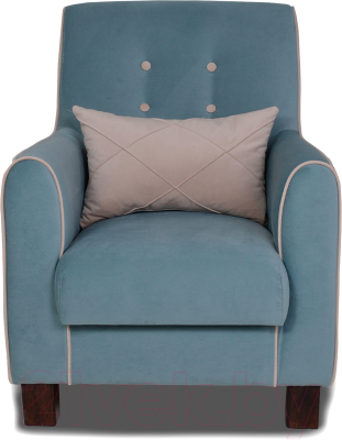 Кресло мягкое Mablos Адонис (бирюзовый/бежевый кант Newtone Aqua Blue)