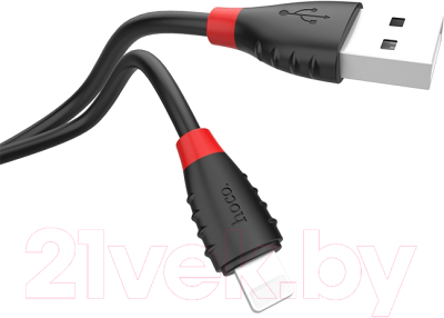 Кабель Hoco X27 USB Lightning (1.2м, черный)