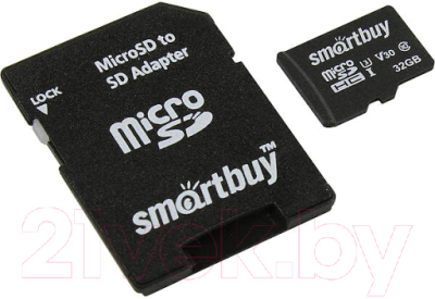 Карта памяти SmartBuy MicroSDHC (Class 10) 32GB (SB32GBSDCL10U3L-01)