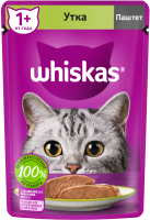 Влажный корм для кошек Whiskas Паштет с уткой (75г) - 