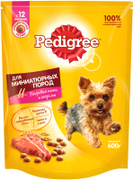 Сухой корм для собак Pedigree Для взрослых собак миниатюрных пород с говядиной (600г) - 